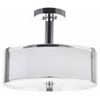 CWI Lighting Lucie 3 Light Metal Chandelier with Drum Shade in Chrome