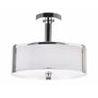 CWI Lighting Lucie 4 Light Metal Chandelier with Drum Shade in Chrome