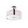 CWI Lighting Lucie 4 Light Metal Chandelier with Drum Shade in Chrome