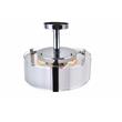CWI Lighting Lucie 4 Light Metal Chandelier with Drum Shade in Chrome
