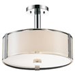 CWI Lighting Lucie 4 Light Metal Chandelier with Drum Shade in Chrome