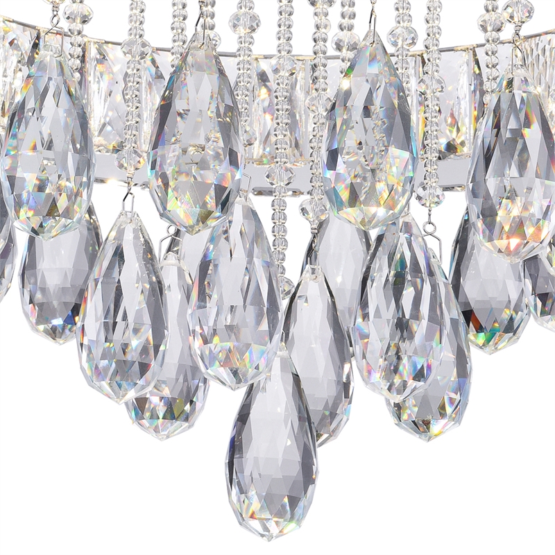 CWI Lighting Veil Transitional Metal LED Flush Mount Light in Chrome