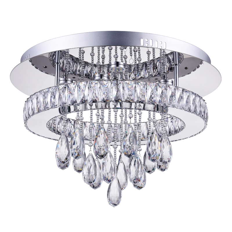 CWI Lighting Veil Transitional Metal LED Flush Mount Light in Chrome