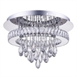 CWI Lighting Veil Transitional Metal LED Flush Mount Light in Chrome