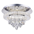CWI Lighting Veil Transitional Metal LED Flush Mount Light in Chrome