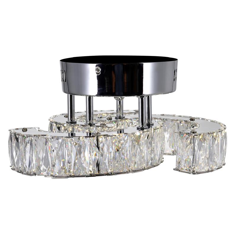 CWI Lighting Vienna Modern Metal LED Flush Mount Light in Chrome