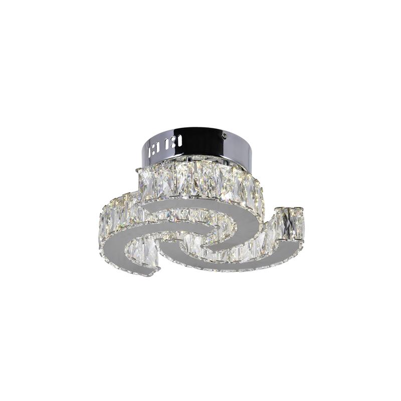 CWI Lighting Vienna Modern Metal LED Flush Mount Light in Chrome