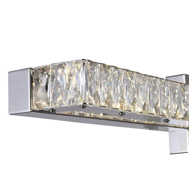 CWI Lighting MilanTransitional Metal LED Vanity Light in Chrome