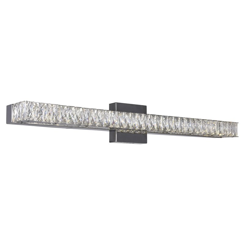 CWI Lighting MilanTransitional Metal LED Vanity Light in Chrome
