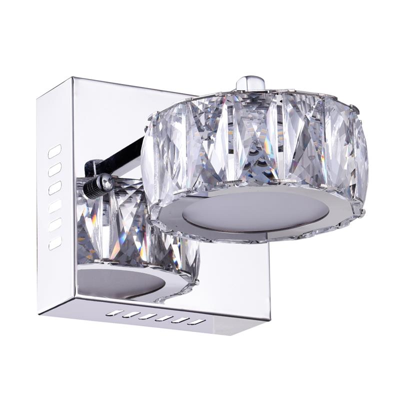 CWI Lighting Milan Transitional Metal LED Bathroom Sconce in Chrome