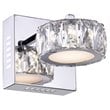 CWI Lighting Milan Transitional Metal LED Bathroom Sconce in Chrome