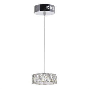 CWI Lighting Milan Contemporary Metal LED Mini Pendant in Chrome