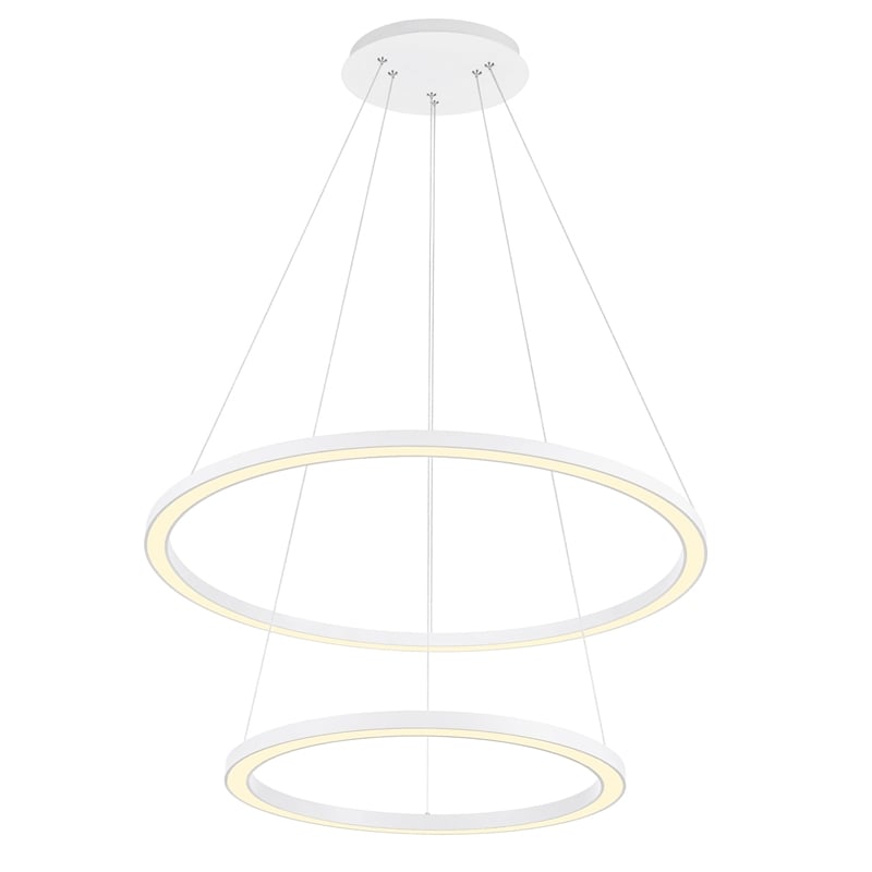 CWI Lighting Chalice Contemporary Metal LED Chandelier in White