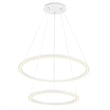 CWI Lighting Chalice Contemporary Metal LED Chandelier in White