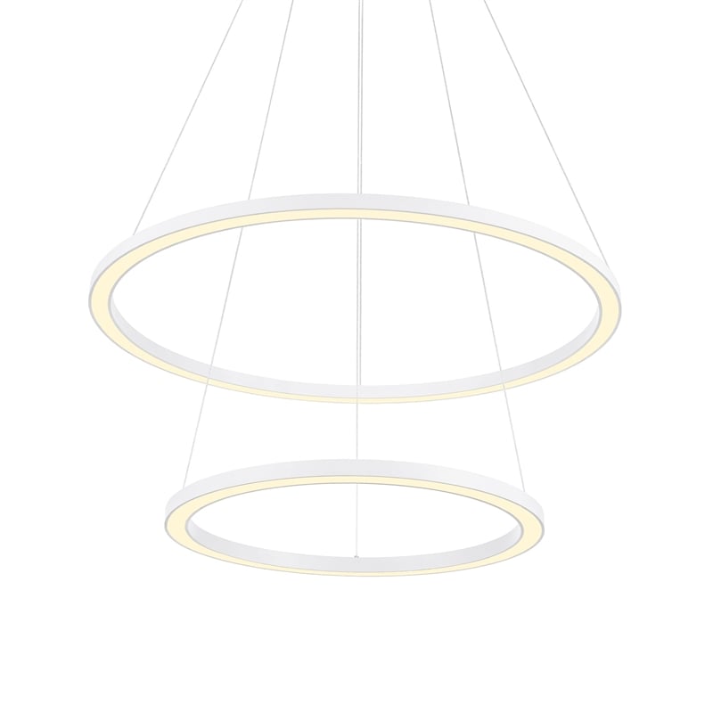 CWI Lighting Chalice Contemporary Metal LED Chandelier in White