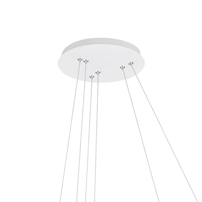 CWI Lighting Chalice Contemporary Metal LED Chandelier in White