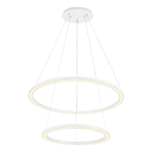 CWI Lighting Chalice Contemporary Metal LED Chandelier in White