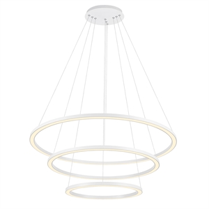 CWI Lighting Chalice 3Contemporary Metal LED Chandelier in White