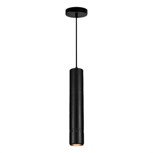 CWI Lighting Stowe Contemporary Metal LED Mini Pendant in Black