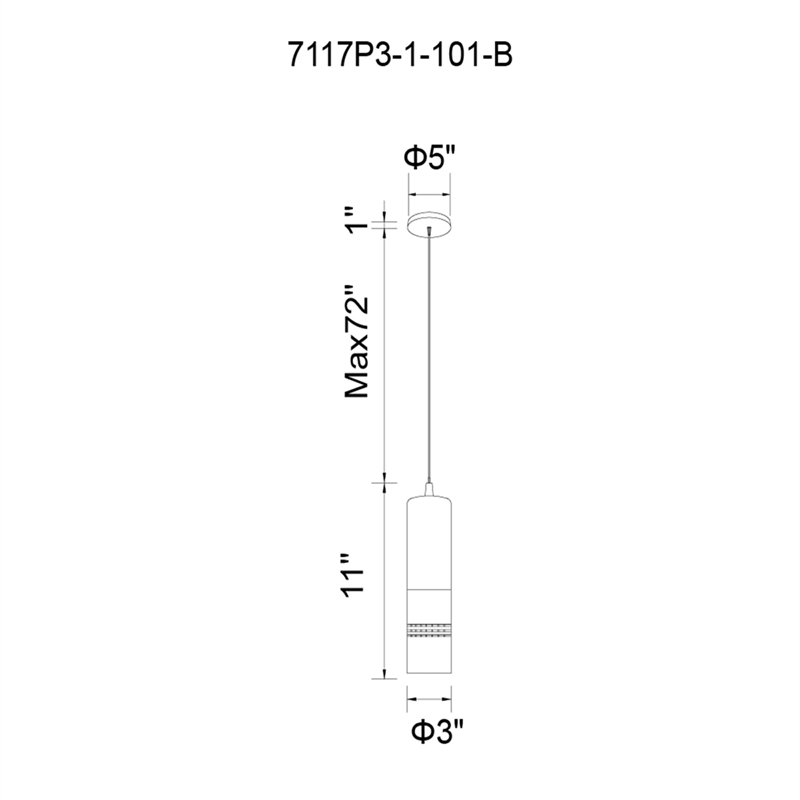CWI Lighting Stowe Contemporary Metal LED Mini Pendant in Black/Wood