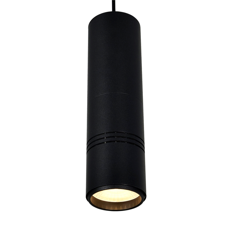 CWI Lighting Stowe Contemporary Metal LED Mini Pendant in Black/Wood