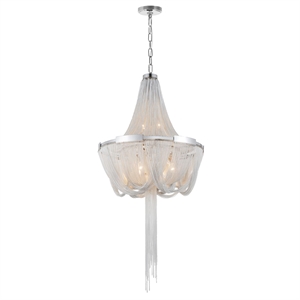 CWI Lighting Enchanted 6 Light Down Contemporary Metal Chandelier in Chrome