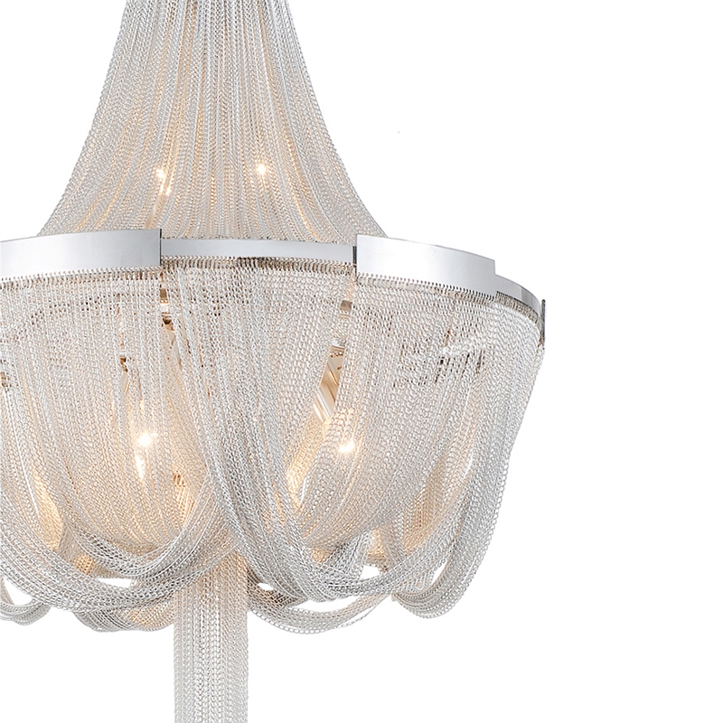 CWI Lighting Enchanted 6 Light Down Contemporary Metal Chandelier in Chrome