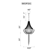CWI Lighting Enchanted 6 Light Down Contemporary Metal Chandelier in Chrome