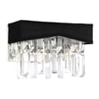 CWI Lighting Havely 2 Light Transitional Metal Wall Sconce in Chrome/Black
