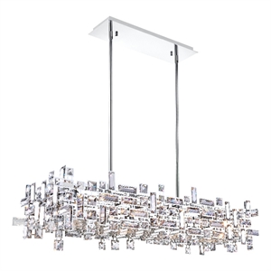 CWI Lighting Arley 12 Light Transitional Metal Island Chandelier in Chrome