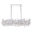 CWI Lighting Arley 12 Light Transitional Metal Island Chandelier in Chrome