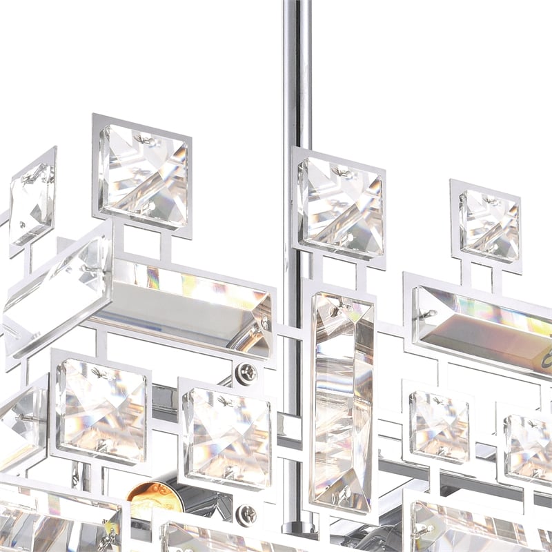 CWI Lighting Arley 12 Light Transitional Metal Island Chandelier in Chrome