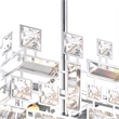 CWI Lighting Arley 12 Light Transitional Metal Island Chandelier in Chrome