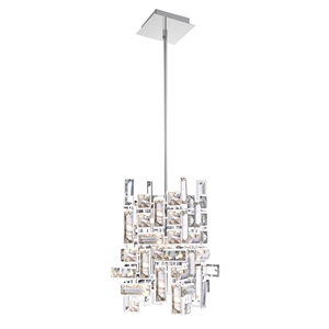 CWI Lighting Arley 1 Light Transitional Metal Mini Chandelier in Chrome
