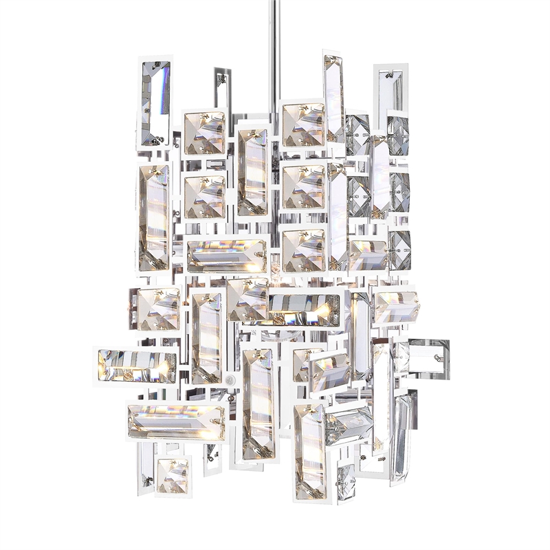 CWI Lighting Arley 1 Light Transitional Metal Mini Chandelier in Chrome