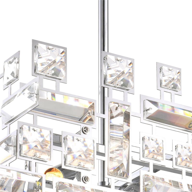 CWI Lighting Arley 1 Light Transitional Metal Mini Chandelier in Chrome