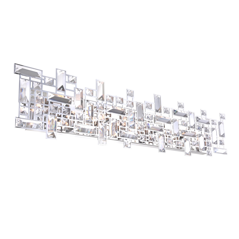 CWI Lighting Arley 8 Light Transitional Metal Vanity Light in Chrome