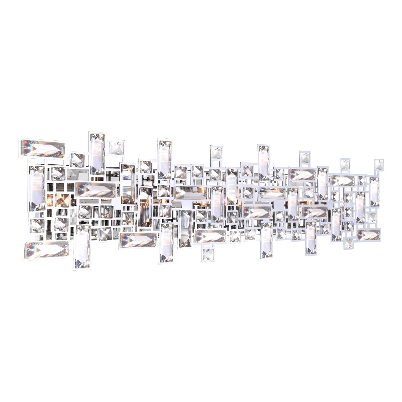 CWI Lighting Arley 8 Light Transitional Metal Vanity Light in Chrome