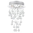CWI Lighting Rain Drop 3 Light Metal Flush Mount Light in Chrome
