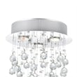 CWI Lighting Rain Drop 3 Light Metal Flush Mount Light in Chrome