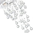 CWI Lighting Rain Drop 3 Light Metal Flush Mount Light in Chrome