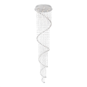 CWI Lighting Spiral 6 Light Transitional Metal Flush Mount Light in Chrome