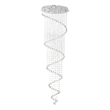 CWI Lighting Spiral 12 Light Transitional Metal Flush Mount Light in Chrome