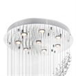 CWI Lighting Ribbon 8 Light Transitional Metal Flush Mount Light in Chrome