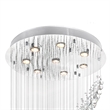 CWI Lighting Ribbon 8 Light Transitional Metal Flush Mount Light in Chrome