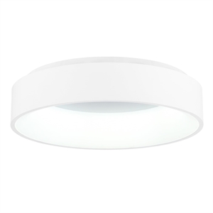 CWI Lighting Arenal Drum Shade Metal LED Flush Mount Light in White