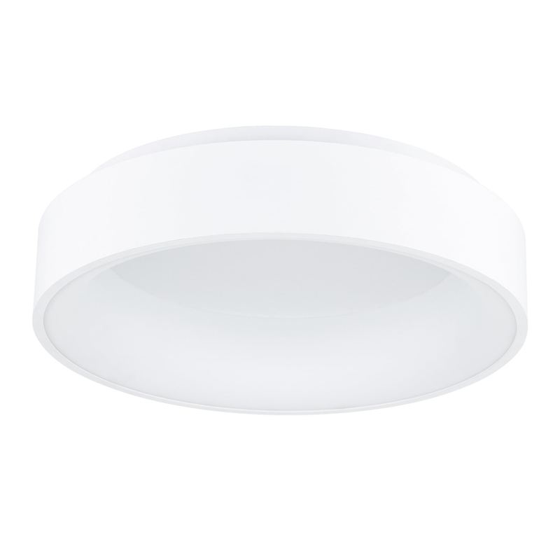 CWI Lighting Arenal Drum Shade Metal LED Flush Mount Light in White