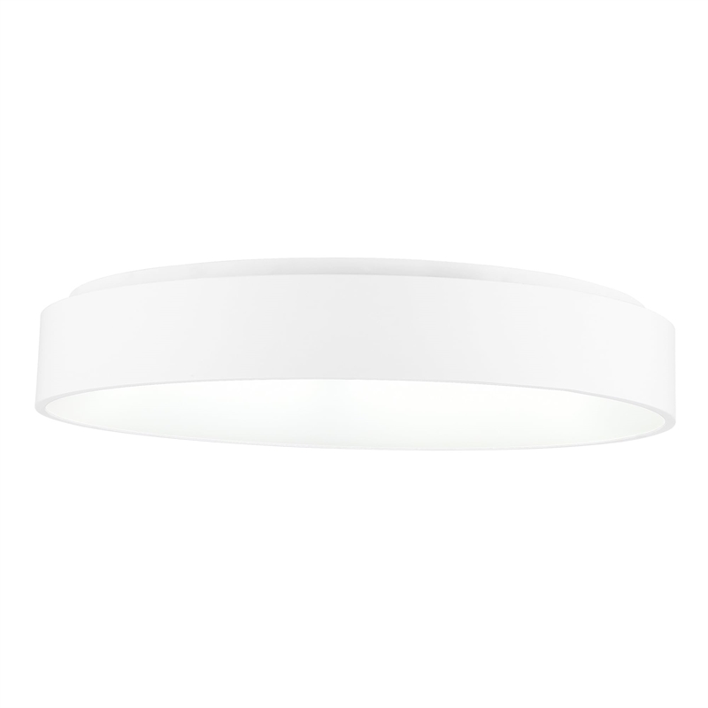CWI Lighting Arenal Drum Shade Metal LED Flush Mount Light in White