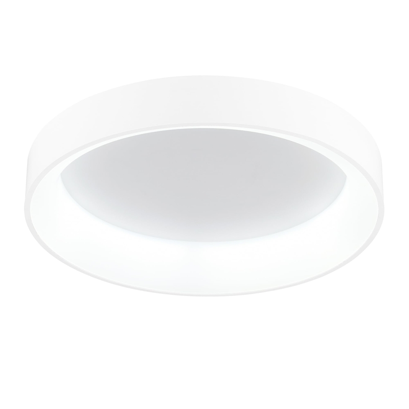 CWI Lighting Arenal Drum Shade Metal LED Flush Mount Light in White