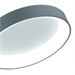 CWI Lighting Arenal Drum Shade Contemporary Metal LED Pendant in Gray/White